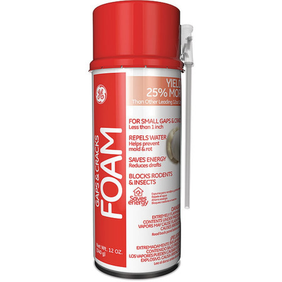 GE Small Gaps & Cracks Insulating Foam, 12 oz.