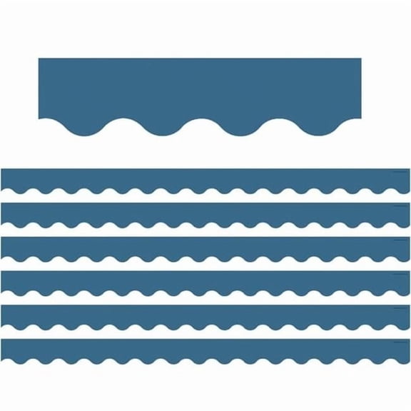 Teacher Created Resources Scalloped Border 2.19" x 210' Slate Blue (TCR9091-6)