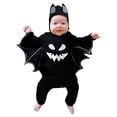 thumbnail image 2 of EnJoCho Baby Baby Boy First Halloween Jumpsuit - Bat Wing𝗌 Romper Jumpsuit with Hat & Long Sleeve Bodysuit Outfit, 2 of 9