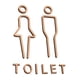 thumbnail image 2 of 2 piezas Letrero de baño Puerta de baño Oficina Hombre Mujer Acrílico antiguo Lugar público oro, 2 of 9
