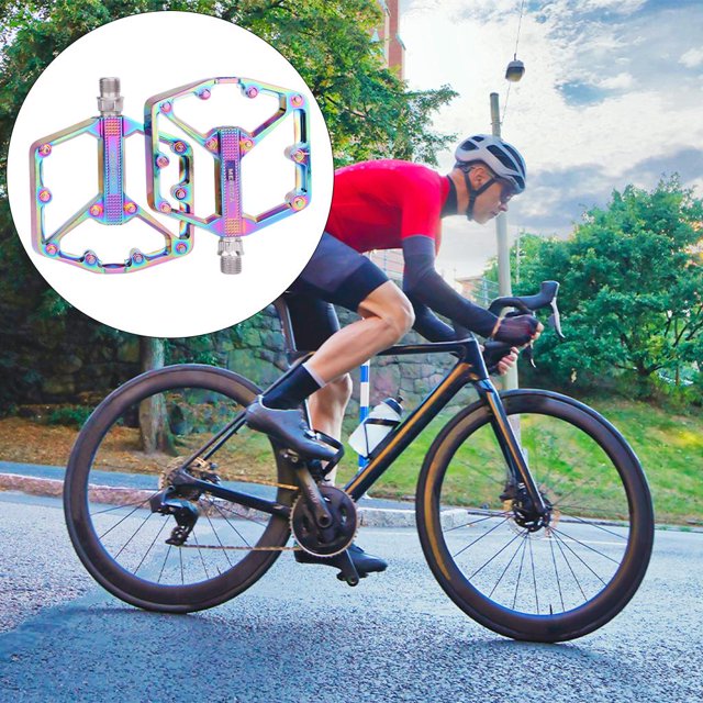 1 par de pedales de bicicleta de aleación de aluminio, 9/16 pulgadas, ligera, antideslizante, pedales de bicicleta , pedales de ciclismo Baoblaze pedales de bicicleta de montaña