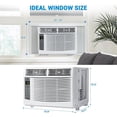 thumbnail image 3 of Ourlova 6000-BTU Window Air Conditioner Wi-Fi Enabled Up to 250 Sqf Window AC Units with Cool and Fan Functions Washable Filter Adjustable Window Kit Digital Temperature Display Remote Control, 3 of 8