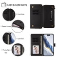thumbnail image 4 of Zipper Wallet Leather Phone Case For iPhone 13 Pro, 4 of 5
