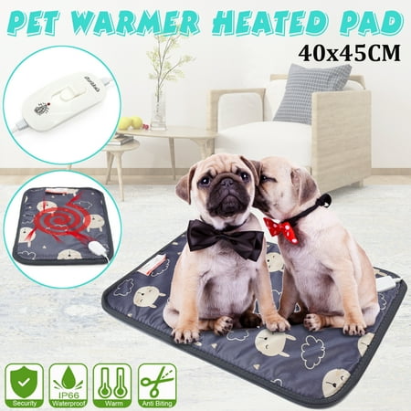- 3-Level Pet Electric Heating Pad Cushion Heated Mat Dog Cat Blanket Waterproof Bed Carpet