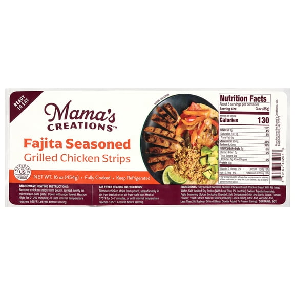 Mama's Creations Grilled Fajita Seasoned Chicken Strips 16 oz
