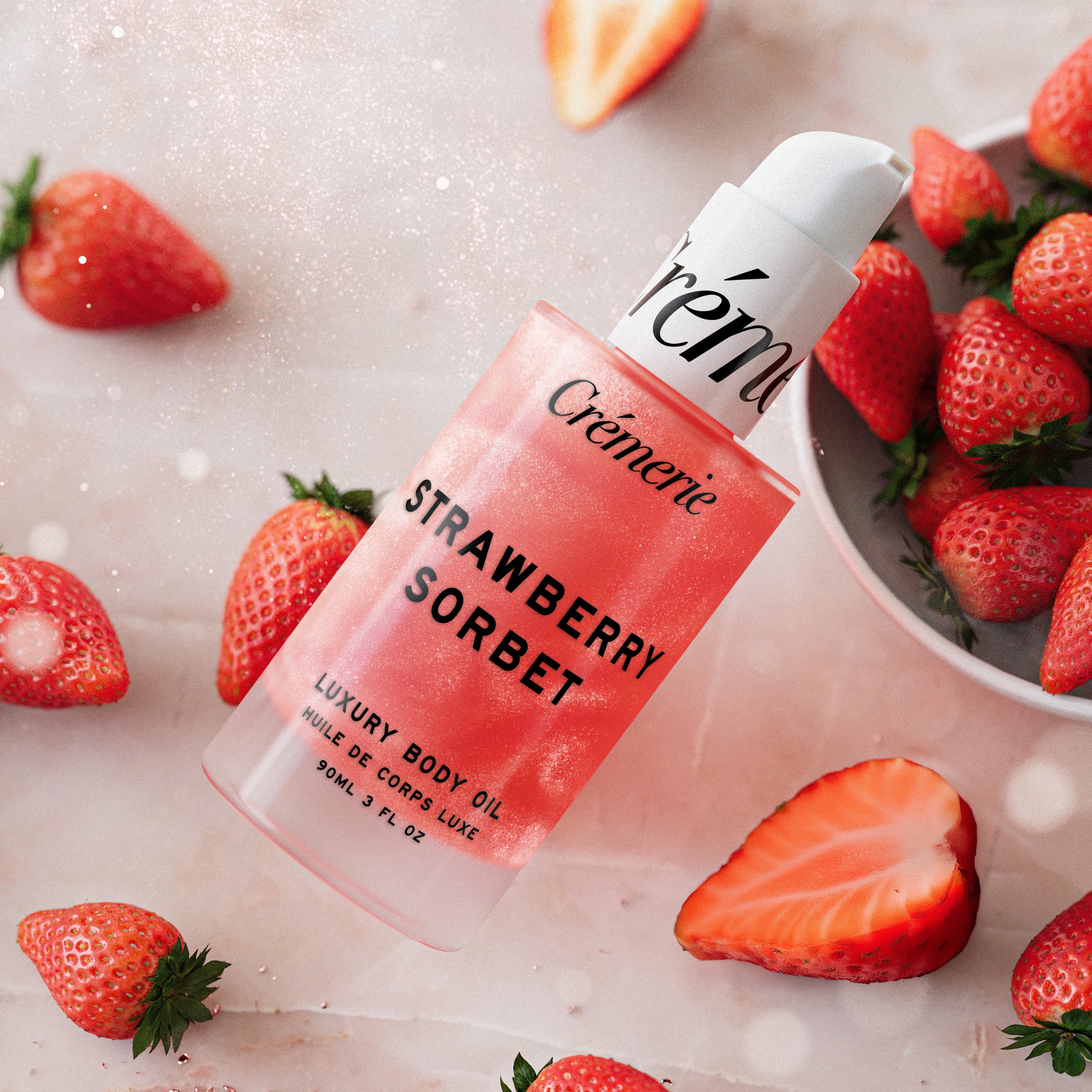 CREMERIE BODY OIL STRAWBERRY SORBET