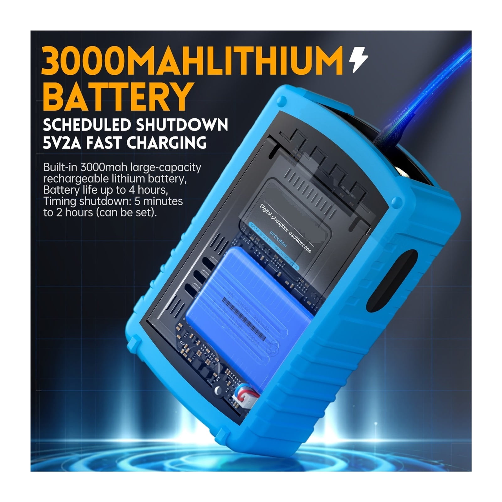 Handheld Digital Phosphor Oscilloscope 2 in 1 Signal Generator 180MHz -3DB Analog Bandwidth 500MSPS XY Mode ,Professional Designed