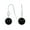 Black-Onyx, variant on Womens Simple Gemstone 8MM Bead Drop Ball Earrings Sterling Silver Birthstones Colors