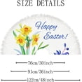 thumbnail image 2 of GZHJMY Christmas Tree Skirt Happy Easter Eggs Daffodils Xmas Small Tree Skirt 30" Chriatmas Tree Mat for New Year Holiday Party Decor with Tassel, 2 of 6