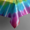 thumbnail image 5 of Colorful Rainbow Tie Dye Spiral Pattern Square Tablecloth,Waterproof Square Table Cover,Wipeable Spillproof Washable Table Cover for Home Kitchen Party Decor 42"X42"(107x107cm), 5 of 6