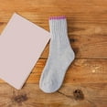 thumbnail image 3 of MZXELPRJD No Show Socks Womens Plush Thickened Warm Rabbit Wool Socks with Bars Short Socks, Womens Socks Size 9-11 Grey, 3 of 3