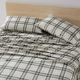thumbnail image 3 of - Flannel Sheets Queen Size, Anti-Pilling & Wrinkle Resistant Cotton, Touchably Soft for All-Season Comfort - Bed Sheets with Matching Pillowcases & Fitted Sheet (Edgewood Plaid Green), 3 of 6
