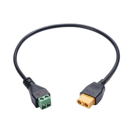 XT60 to 2-Pin Connector Adapter Cable Solderless Screw Terminal Quick Connection