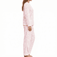thumbnail image 4 of Tnhcen Women's Heart Print Flannel Sleepwear Set - Thermal Winter Long Sleeve Pajama Set with Elastic Waist Pants Plus Size M-2XL Cozy Loungewear, 4 of 6