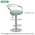 thumbnail image 3 of Uxcell 2-Pack Fundas Redondas para Taburetes de Bar, para Fundas de Asiento de Patrón de Rayas de Poliéster de 12-14 Pulgadas con Bandas Elásticas [Verde Frijol], 3 of 7