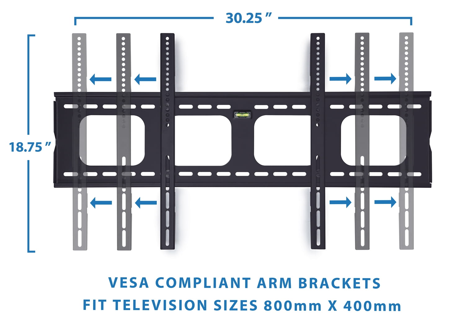 Mount-It! Heavy Duty Low Profile Fixed Tv Wall Mount, Fits 43"-70" Tv's, Capacity 220 lbs., for Large Tv's