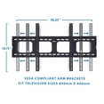 MountIt! Heavy Duty Low Profile Fixed TV Wall Mount, Fits 43"70" TVs