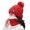Red, variant on HNMKIU Women Men Winter Knit Warm Hat Scarf Set Purpose Earflap Windproof Headwear Cozy Neck Gaiter Outdoor Cycling Skiing Travel Accessory Red - One Size