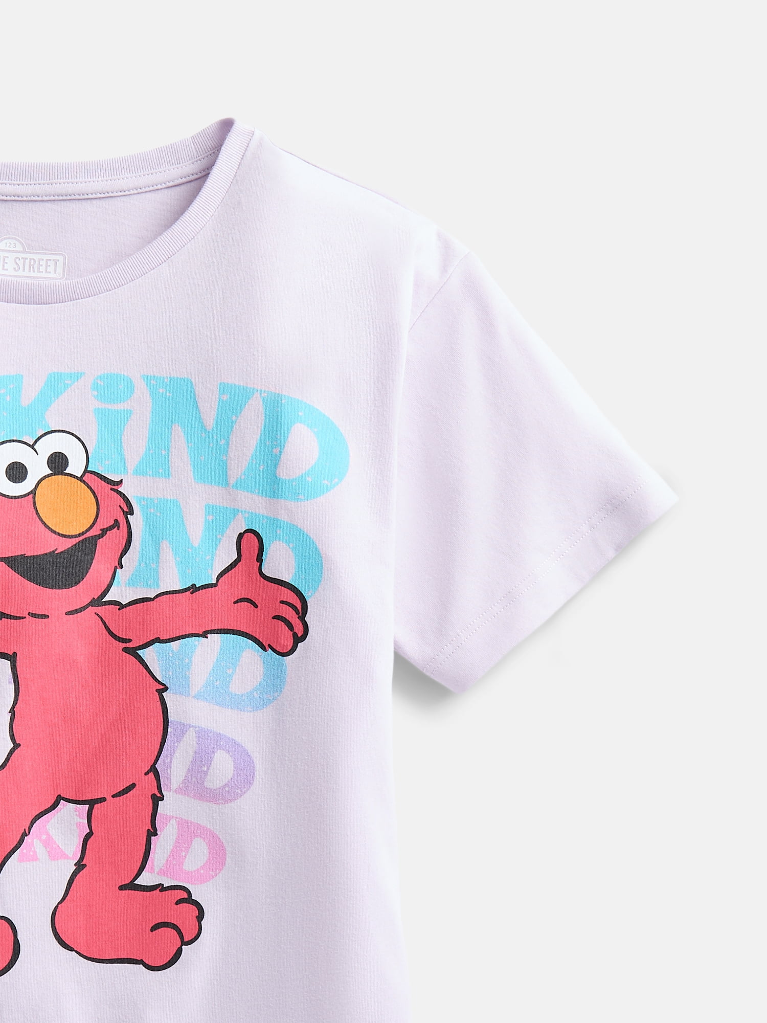 Sesame Street Girls' Elmo Graphic Tee with Short Sleeves, Sizes 4-16