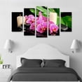 thumbnail image 3 of Juego de Cuadros Decorativos, Spa de Lujo con Orquídeas, 5 Piezas, Ideal para Negocio y Recámara, 150x80cm, 3 of 5