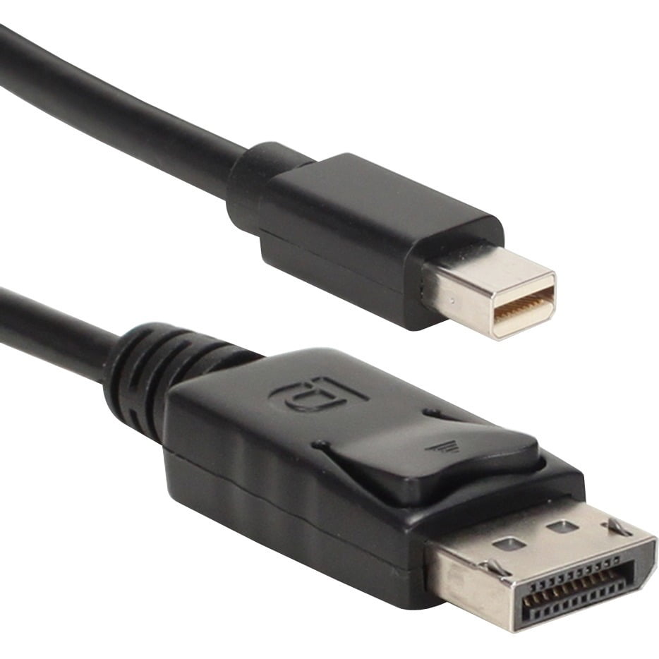 QVS 1-Meter Mini DisplayPort to DisplayPort UltraHD 4K Black Cable ...