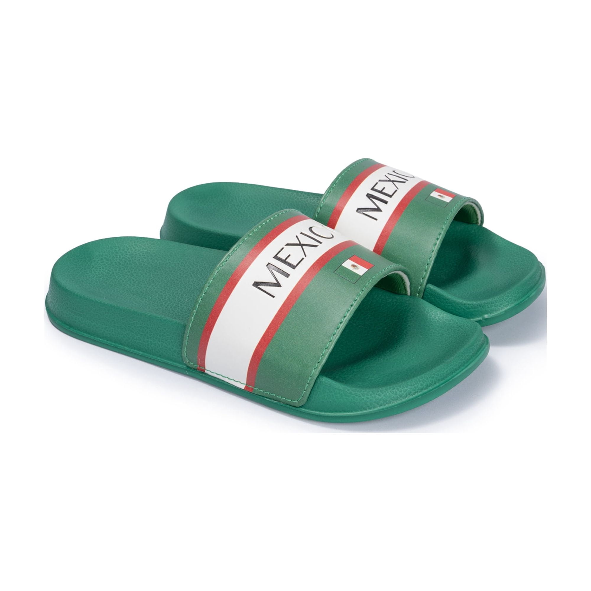Kids Soccer Fan Slide Sandals – USA, Mexico, Argentina, Brazil, & Spain
