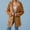 Khaki, variant on Women's Hooded Sherpa Jacket Long Sleeve Soft Fleece Winter Coats Fuzzy Casual Zip Up Outerwear with Pockets
