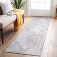 thumbnail image 6 of World Rug Gallery Transitional Distressed Vintage Machine Washable Area Rug- BLUE 2'6"x10', 6 of 8
