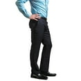 thumbnail image 2 of Maximos USA Men's Premium Slim Fit Dress Pants Slacks Flat Front Black, 2 of 2