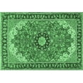 thumbnail image 1 of Ahgly Company Indoor Rectangle Medallion Emerald Green Traditional Area Rugs, 2' x 3', 1 of 4