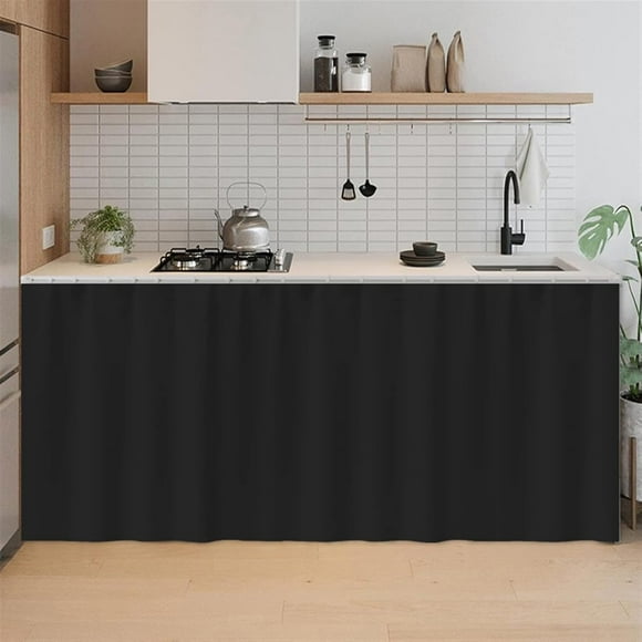 HWZWT Inch High Kitchen Short Curtains Dust Curtains Privacy Cabinet Curtains 35 4 Inch Width Inch Height x
