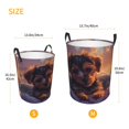 thumbnail image 3 of Fotbe Puppy Lying On A Cloud Cesto de Ropa con Asas, Cesto Impermeable de Gran Capacidad, Bolsa de Lavado para Dormitorio, Cesto de Ropa con Ruedas y Asas-Medium, 3 of 6