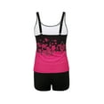 thumbnail image 4 of Sunloudy 2 piezas de traje de baño de verano para mujer, camisetas sin mangas acolchadas con tiras florales + traje de baño corto de color sólido para niñas, 6 colores Sunloudy  S M L XL XXL XXXL, 4 of 8