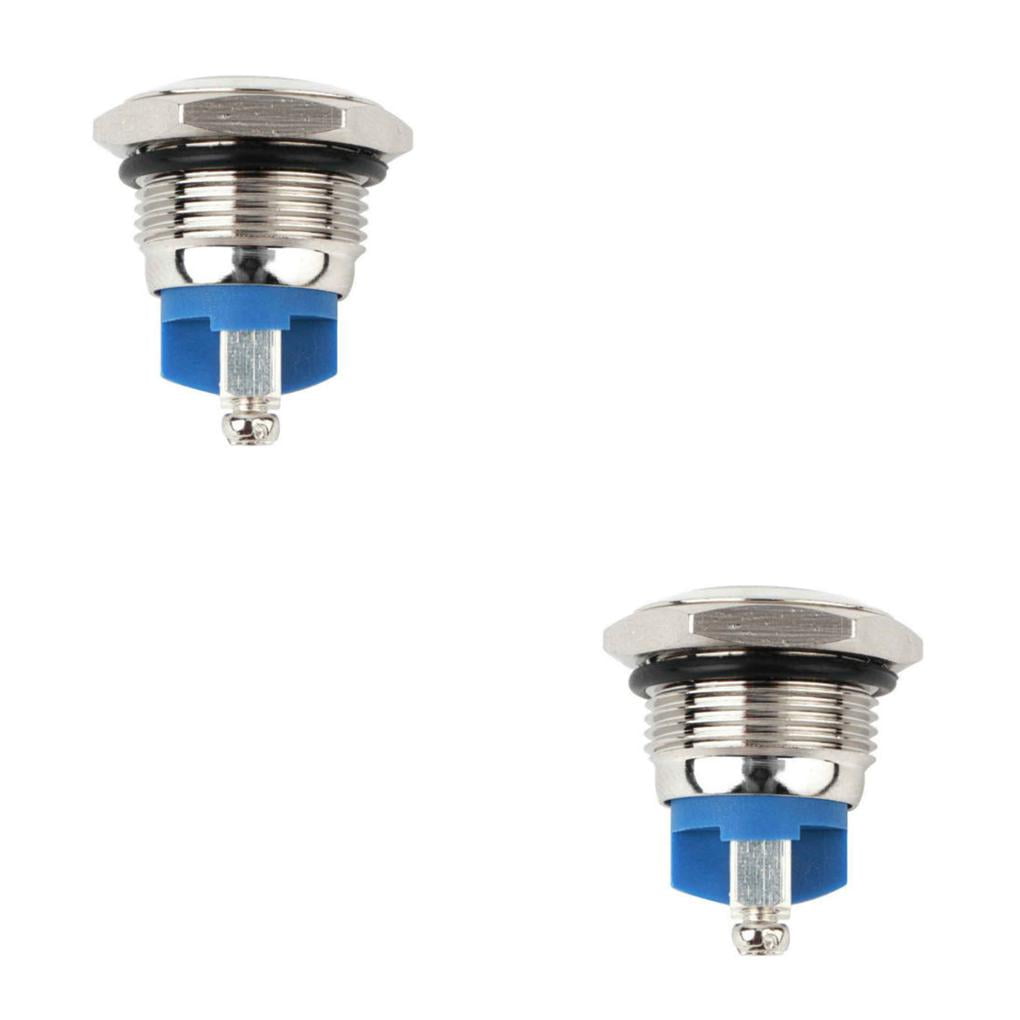 5 X Anti-Vandal 16mm Momentary Stainless Steel Metal Push Button Switch Flat Top 