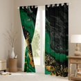 thumbnail image 3 of jejeloiu Marble Texture Print Blackout Curtains Set of 2 (52x84 Each),Modern Abstract Aesthetic Window Curtains,Gold Green Black Curtains and Drapes For Girls Kids,Super Cozy Room Decor, 3 of 6