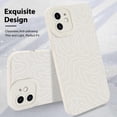 thumbnail image 3 of Funda de teléfono MZELQ para iPhone 12 Silicone Wave Ripple White, 3 of 6