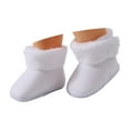 thumbnail image 3 of Quealent Toddler Winter Snow Boots for Girls Boys Comfy Warm Faux Furry Lined Kids Ankle Boots Slip On Fuzzy Short Boot White for Size 4.5, 3 of 9