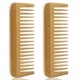 thumbnail image 1 of 2X Peine Grueso de Madera Maciza Peine de Dientes Anchos Peine de Peluquería Antiestático para Masaje de Estilo Portátil Peine de Peluquería Sin Manejar, 1 of 9