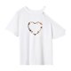 thumbnail image 1 of Camiseta de mujer de verano simple transpirable cuello redondo camiseta para ir de compras regalo de las señoras S, 1 of 7
