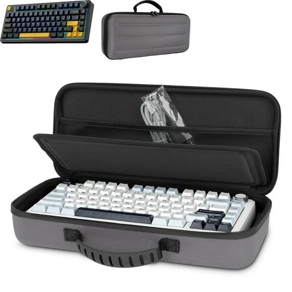 Estuche para teclado Growalleter para Aula F75 38x18x9 cm con carcasa rígida