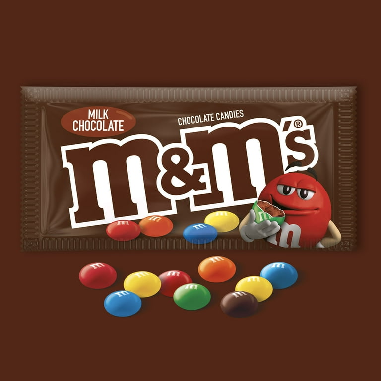 M&M's Milk Chocolate Candy, Full Size - 1.69 oz Bag - Walmart.com