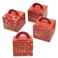 thumbnail image 1 of 12 cajas de manzanas navideñas con asa, galletas festivas, soporte para dulces, calcetines, contenedores de regalo, favor de fiesta para decoración de empaque (rojo / patrón aleatorio), 1 of 6