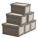 thumbnail image 1 of 6 Piezas Caja de Almacenamiento con Tapa, Cajas Organizadoras para Clósets, Organizador de Ropa Plegable para el Hogar, Dormitorio, Armario, Oficina (Gris), 1 of 7