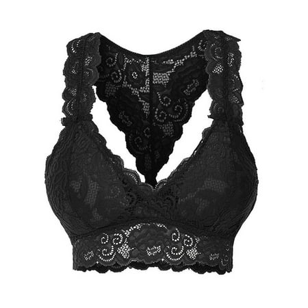 

Julycc Women s Lace Bralette Vest Tank Crop Top Seamless Wirefree Bra Lingerie