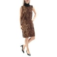 thumbnail image 4 of RALPH LAUREN $198 Womens New 1157 Black Animal Print Shift Dress S B+B, 4 of 5