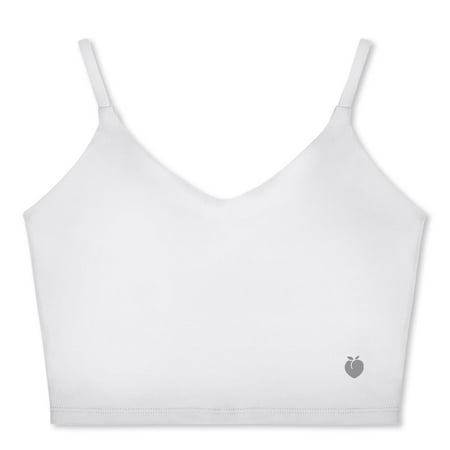 

String V Crop Top Bra - White