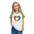 thumbnail image 2 of Eltusu Girls Short Sleeve Tops, Graphic Summer Crew Neck Pullover Kids T-shirts Green Size 9-10 T, 2 of 5