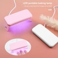 thumbnail image 2 of dianhelloya UV Nail Lamp Portable Mini USB Compact Foldable Easy to Use LED Light Therapy Machine Nail Polish Dryer for Travel Pink, 2 of 7