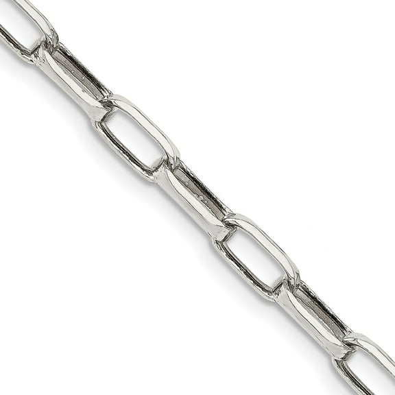 925 Sterling Silver Cable Chain Styles Necklace 5 mm Elongated Open Link 18 inch