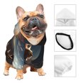 thumbnail image 3 of Fotbe Pyramid Desert Cat Sudadera con Estampado para Perros Pequeños – Suéter con Capucha para Mascotas, Tela Suave de Forro Polar con Bolsillo-Large, 3 of 7